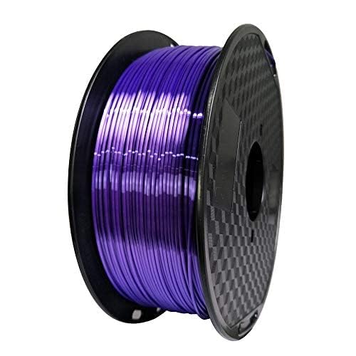 3D Core Silk Purple PLA Filament 1.75 mm 1KG 3D Printer Filament 2.2LBS Spool 3D Printing Materials Silky Shiny Dark Violet Metal Metallic Purple PLA Filament