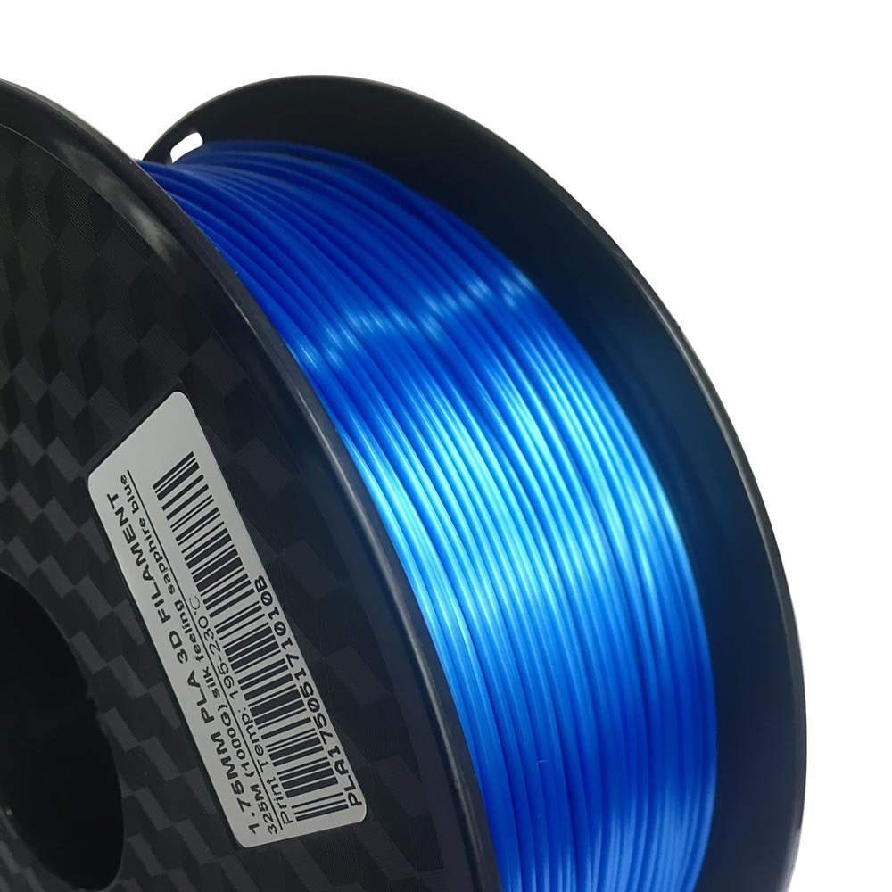 Silk Sapphire Blue PLA 3D Printer Filament 1.75 mm 1KG 2.2 LBS Spool 3D Printing Material Shine Silky Shiny Metallic Blue Metal 3D Core PLA Filament