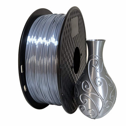 Silk Silver Blue PLA 1.75mm 1KG 3D Printer Filament 2.2 LBS Spool 3D Printing Material 3D Core Shine Silky Shiny Metallic Metal Gold Silver Copper Bronze Space Blue PLA Filament