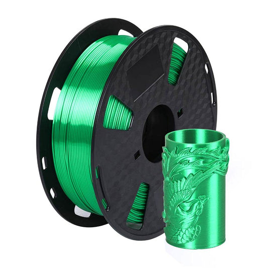 Silk Jade Green PLA Filament 1.75mm 1KG 3D Printer Filament Spool FDM 3D Printing Material 3D Core Shine Silky Shiny Metallic PLA Green Metal Glossy PLA Filament