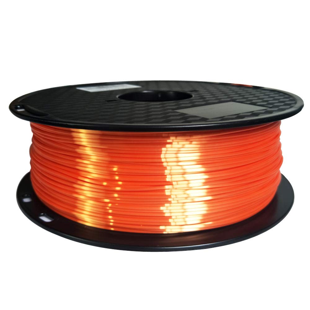 3D Core Silk Orange PLA Filament 1.75mm 3D Printer Filament 1KG 2.2 LBS Spool 3D Printing Material Shine Silky Shiny Metallic Metal Gold Silver Copper Bronze PLA Filament