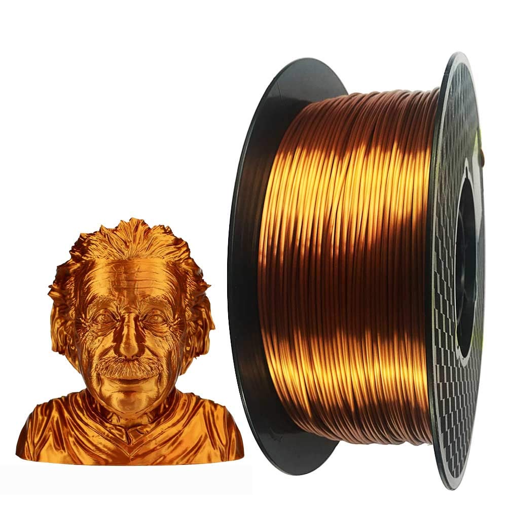 Silk Silver Blue PLA 1.75mm 1KG 3D Printer Filament 2.2 LBS Spool 3D Printing Material 3D Core Shine Silky Shiny Metallic Metal Gold Silver Copper Bronze Space Blue PLA Filament