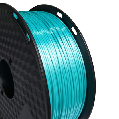 Silk Blue PLA Filament 1.75mm 3D Printer Filament 1KG Shiny Cyan PLA 3D Printing Material 3D Core Shine Silky Shiny Metallic Metal Light Blue PLA Filament