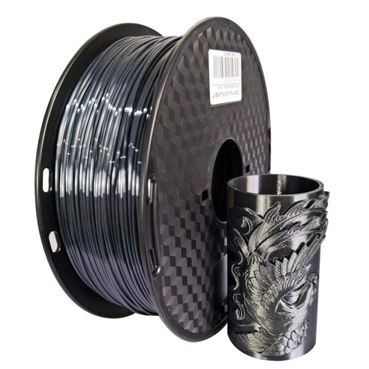 3D Core Silk Black PLA Filament 1.75mm 1KG 3D Printing Filament Silky Black PLA Gloss Shiny Metallic PLA Black 3D Printer Material FDM 3D Printer