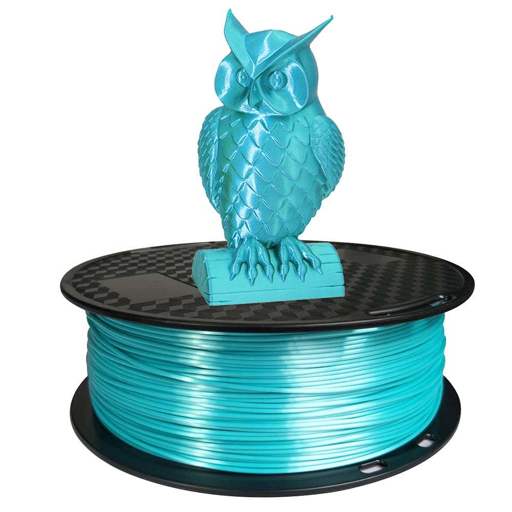 Silk Pearl White PLA Filament 1.75 mm 3D Printer Filament Consumables 1KG 2.2LBS Spool Fit Most FDM Printer Silky Shine Shiny 3D Printing Material 3D Core Silk White Color