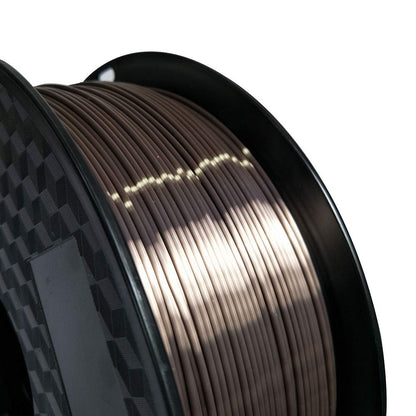 Silk Rose Gold PLA Filament 1.75mm 3D Printer Filament 1KG 2.2LBS Spool 3D Printing Materialc Silky Shiny Shine Rose Gold (Dark) Metallic PLA Filaments 3D Core Coffee Brown Chocolate PLA