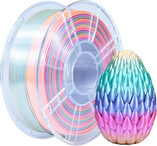 3D Core Candy Rainbow Filament PLA Plus 1.75mm for 3D Printer +/- 0.02mm, 1kg (2.2LBS)/Spool, PLA+ Filament 1.75mm Rainbow PLA PRO, Color Change Filament Rainbow PLA+, 3D Printing Filament 3D Filament