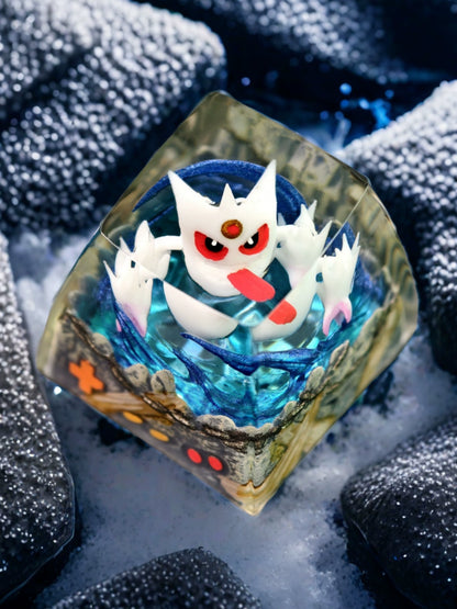 Pokémon keycaps new Pokémon three-dimensional picture mechanical keyboard resin transparent keycap pickup truck Genggui